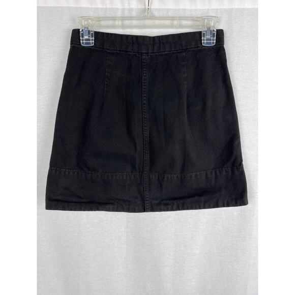 Everlane Skirt Canvas Stamp Mini Black Cotton Modern Minimalist Basic Capsule - Picture 2 of 5
